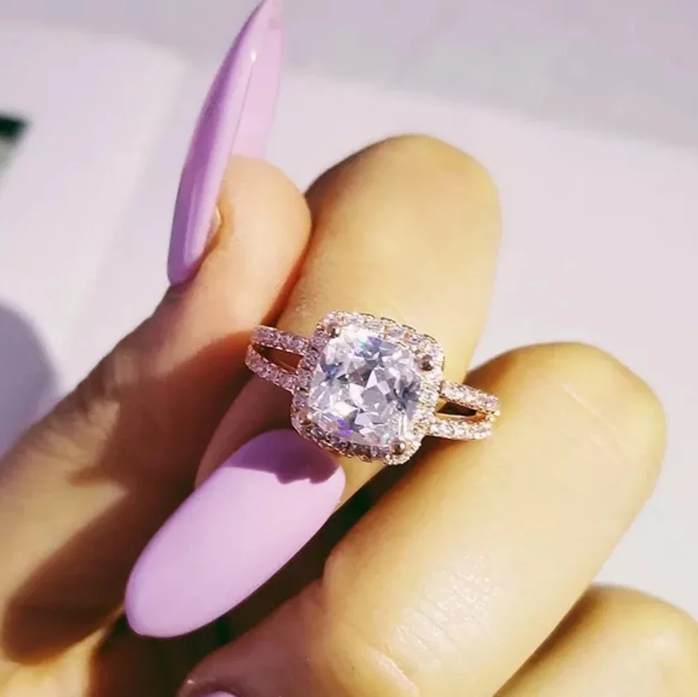 Gorgeous Rose Gold Rings Set - Picture 2 of 6